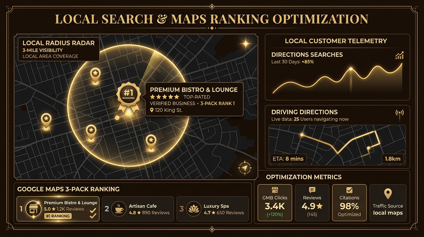 Google Maps 3-pack local search optimization across Mumbai metropolitan commercial zones